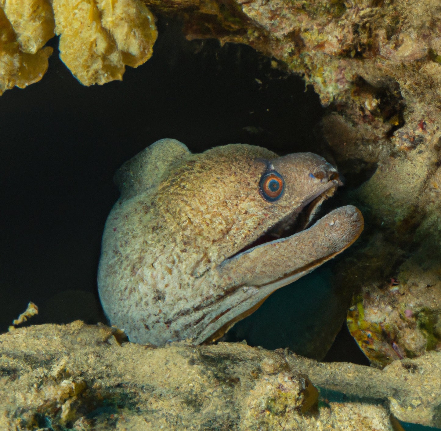 Moray eel in the Sea Ai art