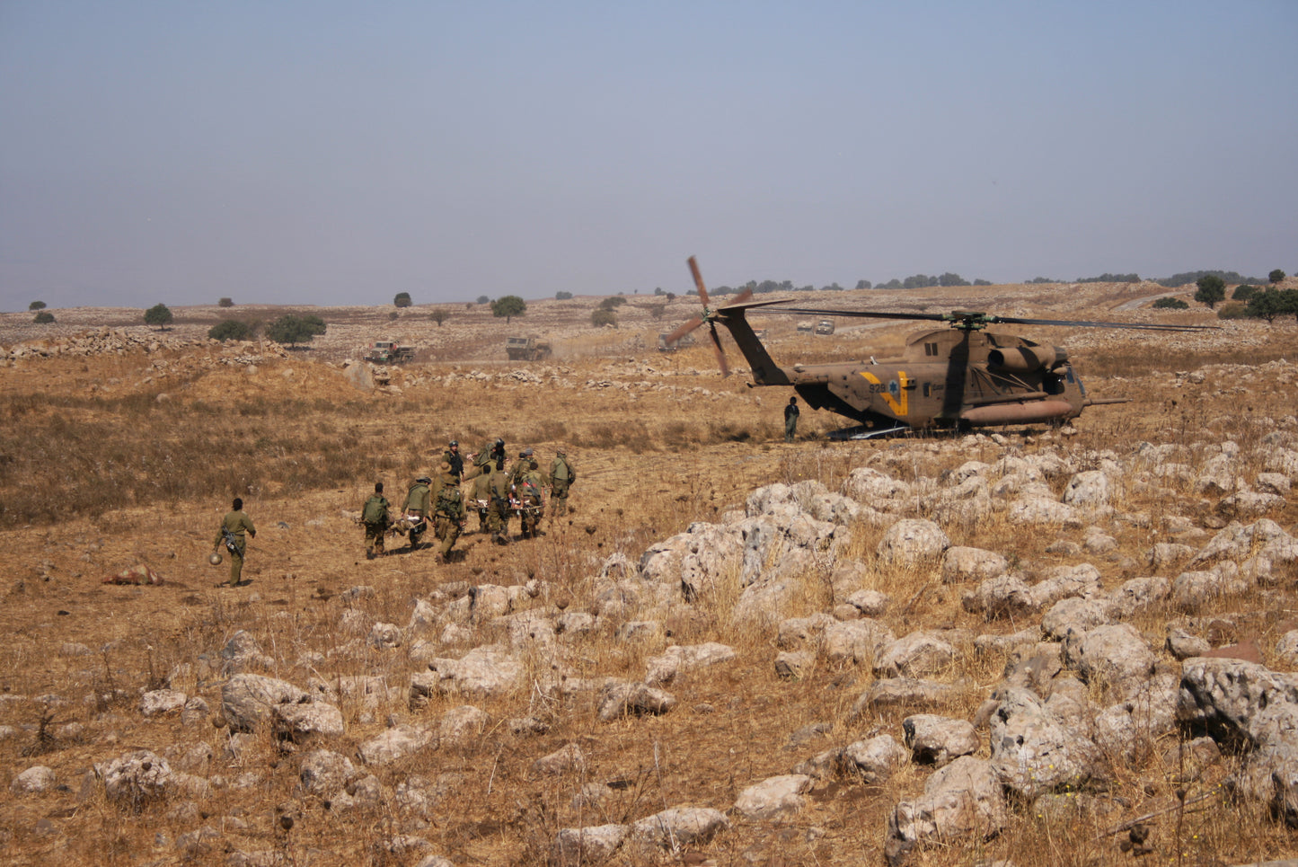 Israeli Air Force Sikorsky ch-53k Military Rescue Helicopter in the Rescue mission