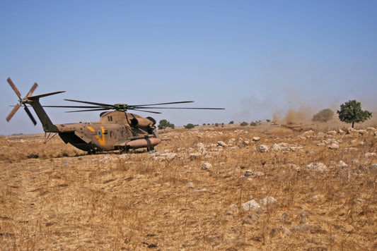 Israeli Air Force Sikorsky ch-53k Military Rescue Helicopter in the Rescue mission