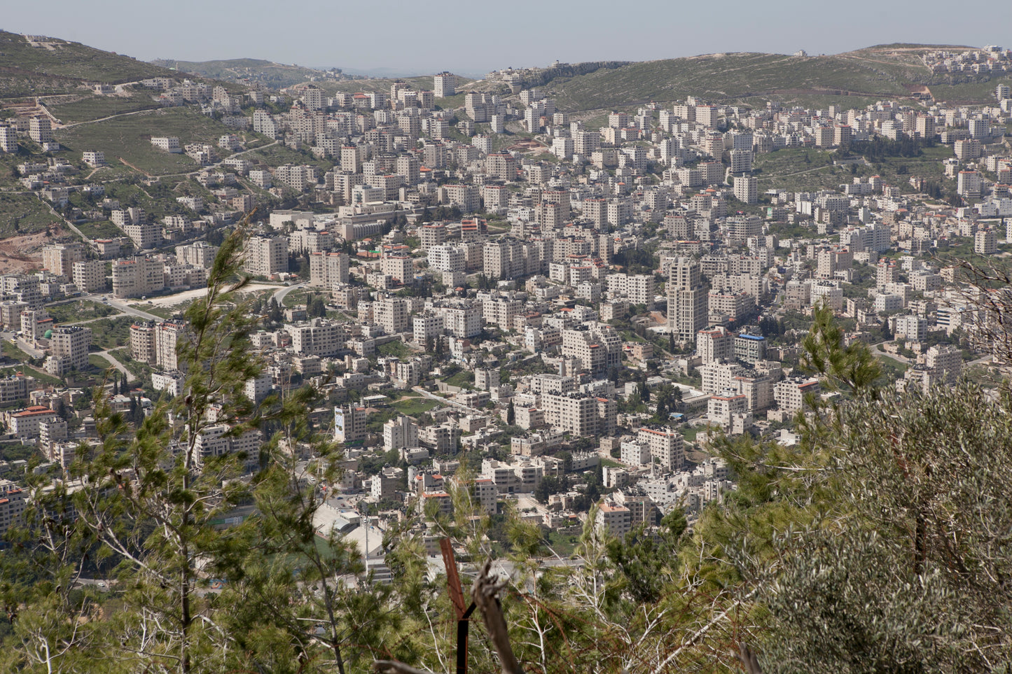 View of the city of Nablus Israel