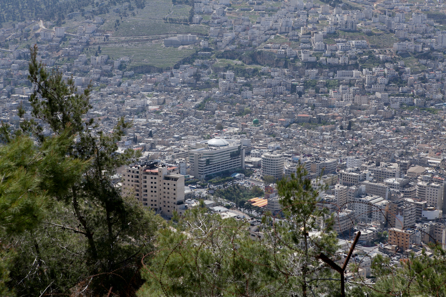 View of the city of Nablus Israel