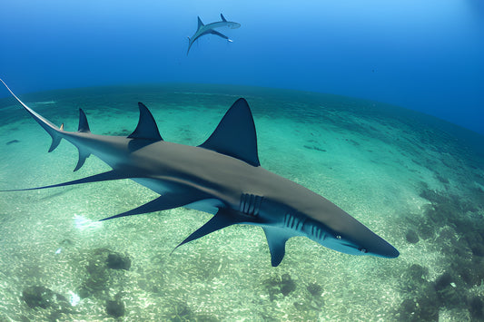 Thresher Shark swimming in the Sea Ai art