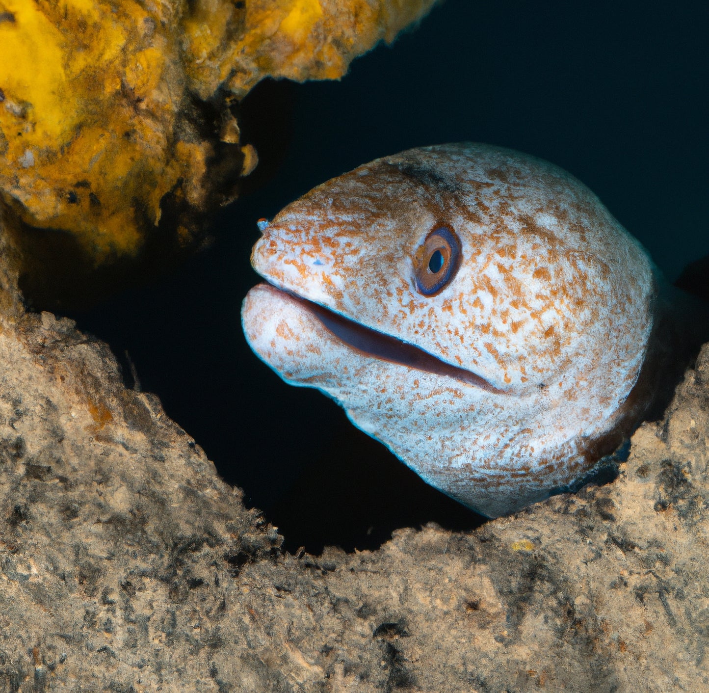 Moray eel in the Sea Ai art