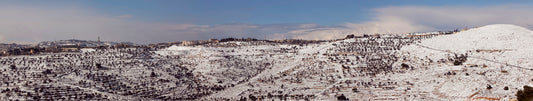 Snow in Jerusalem and the surrounding mountains