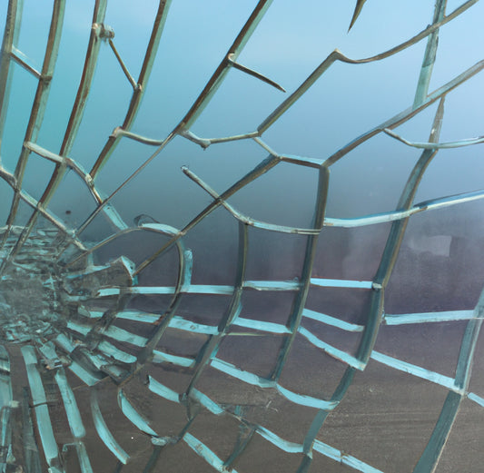 Shattered glass Abstract AI art
