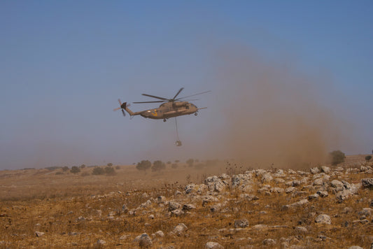 Israeli Air Force Sikorsky ch-53k Military Rescue Helicopter in the Rescue mission