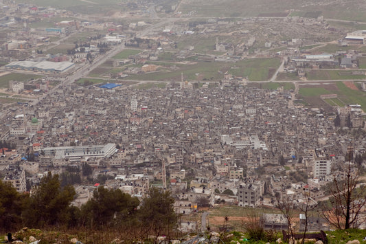 View of the city of Nablus Israel
