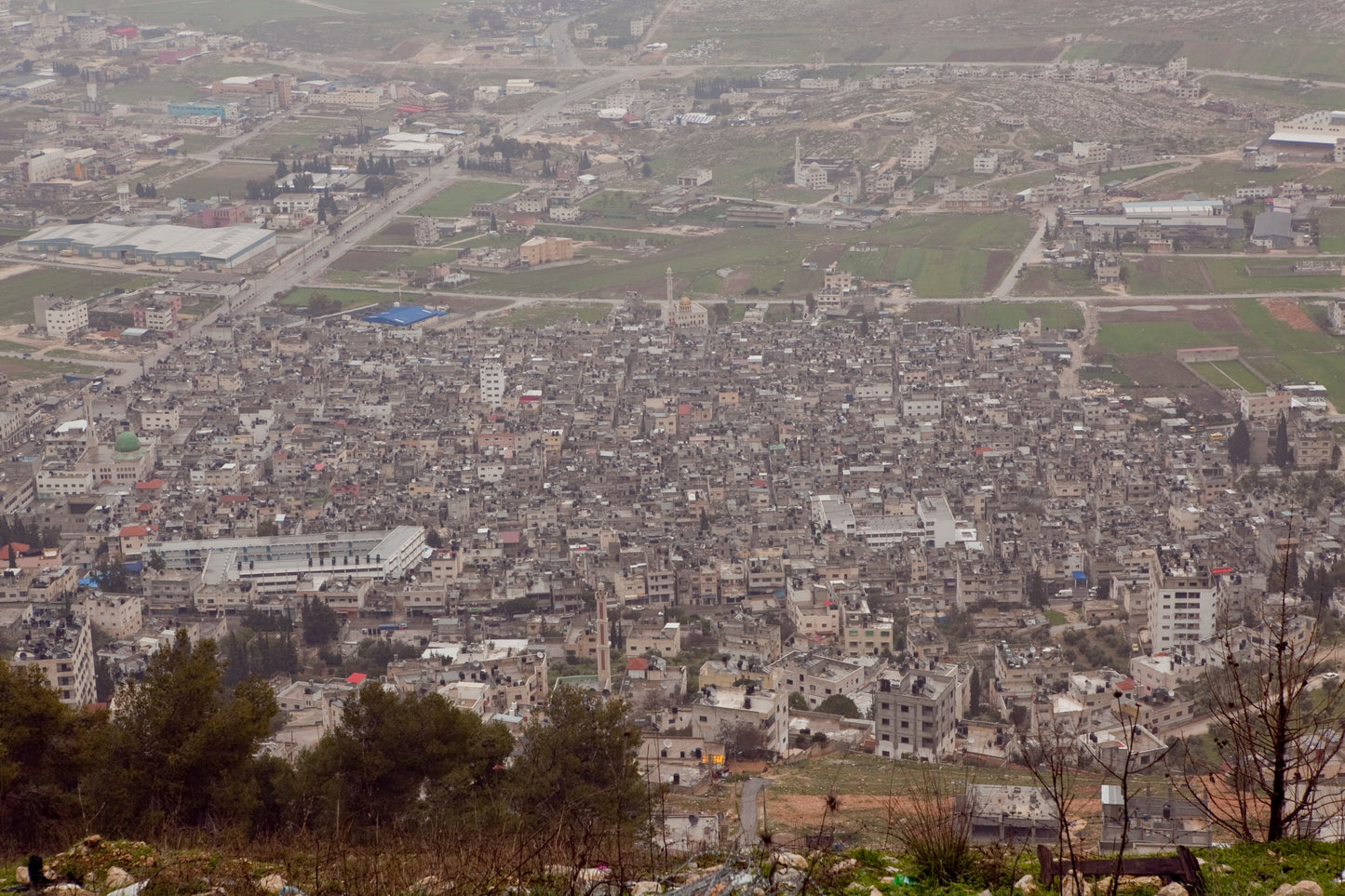 View of the city of Nablus Israel